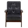 Classic Accent Sofa Chair PU Leather Armchair Ergonomic Leisure Lounge Chair