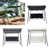 Patio Metal Swing Chairs Outdoor Hammock 3 Seater Canopy Garden Bench Sunshade