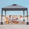 Pop up Gazebo Garden Marquee Awning Beach Party Camping Tent Canopy 3Mx3M Grey