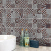 UK 90Pcs Self-adhesive Tiles Wall Brick Sticker Kit Kitchen Bathroom Wall Art