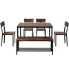 Dining Table With 2/4 Chairs Bench Set 4/6 Seater Home Kitchen Room Furniture NS