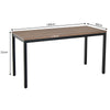 140 x 60cm Conference Table Metal Frame Wooden Computer Desk Writing Workstation