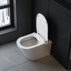 Modern Wall Hung Toilet White WC Pan Soft Close Seat Ceramic Bathroom Cloakroom