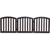 3-Panel Wooden Dog Gate Freestanding Pet Fence Baby Folding Safety Barrier