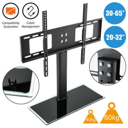 Universal Desk Table Top TV Stand Bracket Mount 30 32 40 46 48 50 55 60