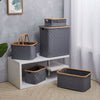 Foldable Felt Linen Storage Basket Bin Toy Box Clothes Organizer Basket w Handle