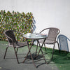 Three-Piece Rattan Garden Furniture 2 Seat Bistro Table Chair Outdoor Patio Set