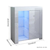 Display Cabinet Cupboard High Gloss Door FREE LED - Home Living Room Furniture
