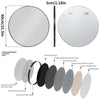 Round Bathroom Mirror Shatterproof Wall Mounted Mirror Aluminum Alloy Blackboard