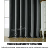 Heavy Thick Thermal Blackout Curtains Eyelet Ring Top Ready Made Curtains Pair