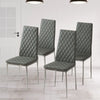 Compact Round Glass Dining Table & 2/4 Chairs Set Kitchen Room Home Furniture UK