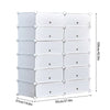 12 Cube DIY White Cabinet Cupbpard Shoe Storage Organizer Shoe Shelf Holder Home