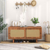 Rattan Shoe Storage Cabinet 2 Door Shoe Cabinet Shoe Bench Storage Cabinet NS