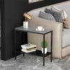 Narrow Low Marble Side Table Sofa End Table Telephone Stand Living Room Office