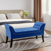 Velvet Tufted End Bed Bench Hallway Long Chaise Bedroom Side Window Seat Bench