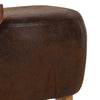 Dark Brown Bull Footstool Faux Leather Ottomans Living Room Home Gift Children