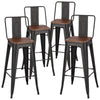 Industrial Bar Stools Table Set Vintage Tall Chair Metal Breakfast Dining Set UK
