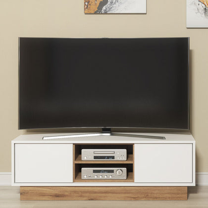 120cm Modern Industrial TV Unit Stand Vintage Oak Cabinet Cupboard Sideboard