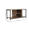 Industrial TV Entertainment Stand TV Cabinet Living Room Side Table with Shelves