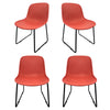 Set of 4 Dining Chairs Plastic Modern Ergonomic Designer Chair Kitchen Office