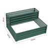 Garden Metal Raised Vegetable Planter Outdoor Flower Trough Herb Grow Bed Box