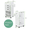 Craft Storage Cart Three Drawers Shelves Organizer Mobile Utility Cart Lockable