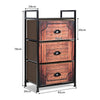 Storage Cabinet Organizer Unit 3 Drawer Fabric Dresser Tower Bedroom Nightstand