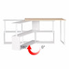 L-Shaped Computer Desk Corner Writing Study Workstation with shelves Home Office