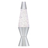 Large Glitter Silver Base Lava Lamp Motion Wax Liquid Relaxation Light Gift 15’’