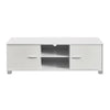 Panana White TV Stand Cabinet Unit 2 Door 2 Shelves Cupboard Entertainment