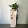 Tall 1 Door 2 Drawer Shelf Bathroom Cabinet Storage Corner Unit White Waterproof