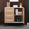 Pastoral Storage Cabinet Cupboard Sideboard Chest Of Drawers W/ 3 Drawers 1 Door