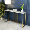 Gold Long Console Table Narrow Sofa Side Table Space-Saving fr Entryway Corridor