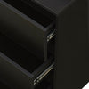 Black 3 Drawers Cabinet Chest of Drawers Side End Table Wood Living Room Modern
