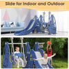 Kids Swing Slide Climber Basketball Hoop Set Toy Toddler Home Garden Playground