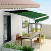 Manual Patio Awning Outdoor Garden Canopy Sun Shade Retractable Shelter Fabric