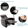 Gaming Recliner Chair Cinema Armchair PU Leather Electric Recline Single Sofa QA