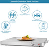 250W Electric Food Warmer Stainless Steel Warming Plate w/ Overheat Protection
