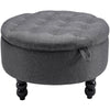 Round Chesterfield Deep Buttoned Pouffe Storage Ottoman Coffee Table Footstool
