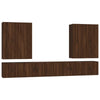 8 Piece TV Cabinet Set Brown Oak Engineered Wood I5A9