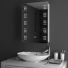 60 LED Lighted Bathroom Mirror Cabinet Shelves Storage Shaver Socket Wall Hung