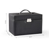 Mondeer 4 Tier Large Jewellery Box Jewelry Case with Lock Mirror and 3 Drawers