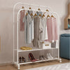 Potable Mobile Clothes Coat Garment Hanging Rail Rack Storage Stand On Wheels