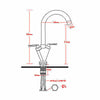 Kitchen Twin Dual Lever Taps Sink Mixer Basin Tap Swivel Chrome Waterfall Faucet