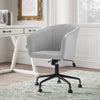 Home Office Study Desk Chair Velvet Computer Chair Accent Armchair with Wheels