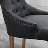 1/2/4/6 Dining Chairs Armchair High Back Linen/Velvet Upholstered Wood Legs Home