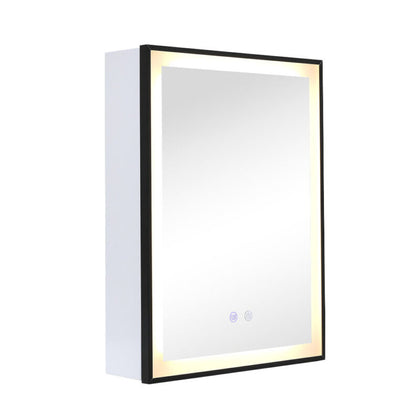 Vertical Sensor Touch Medicine Cabinet w/ Dimming Led Light Toiletries Cabinet