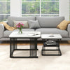 Nest of 2 Tables Square Coffee Table Coffee Table Set Nesting Sofa Table BT