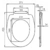 Toilet Seat Soft Close Adjustable Hinge Toilet Lid Cover Family Bathroom