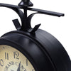 Classic Garden Double Sided Wall Clock Mounted Bracket f Porch Lobby Living Room